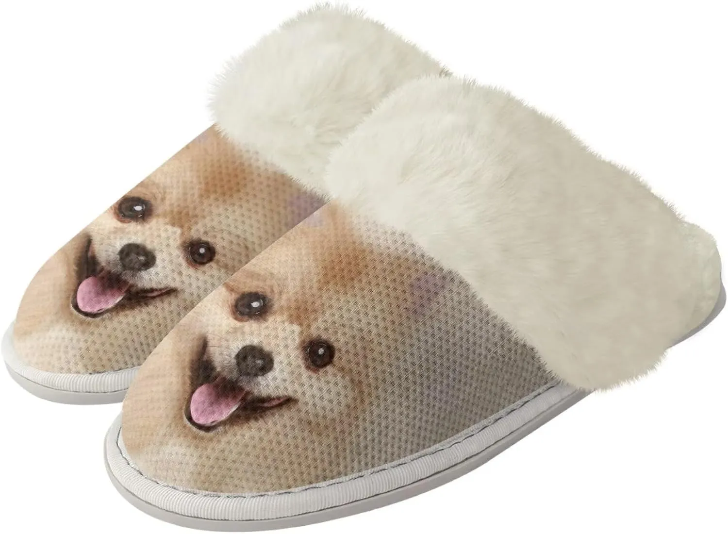 House Slippers for Women Men Winter Slip On Warm Closed Toe Home Shoes Flats Unisex Casual Breathable Soft Plush Bedroom Slipper for Bath Indoor