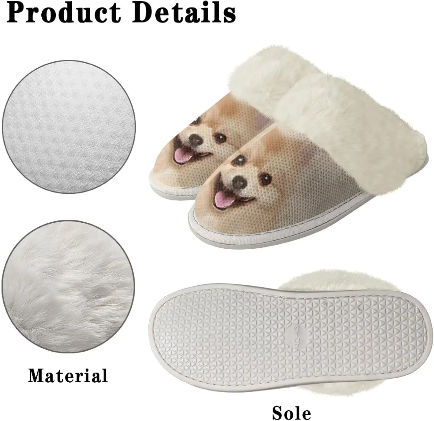 House Slippers for Women Men Winter Slip On Warm Closed Toe Home Shoes Flats Unisex Casual Breathable Soft Plush Bedroom Slipper for Bath Indoor