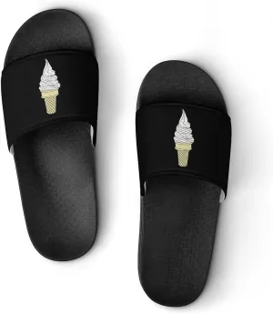 Ice Cream Cone House Slippers for Women Men Shower Slides Bathroom Sandals