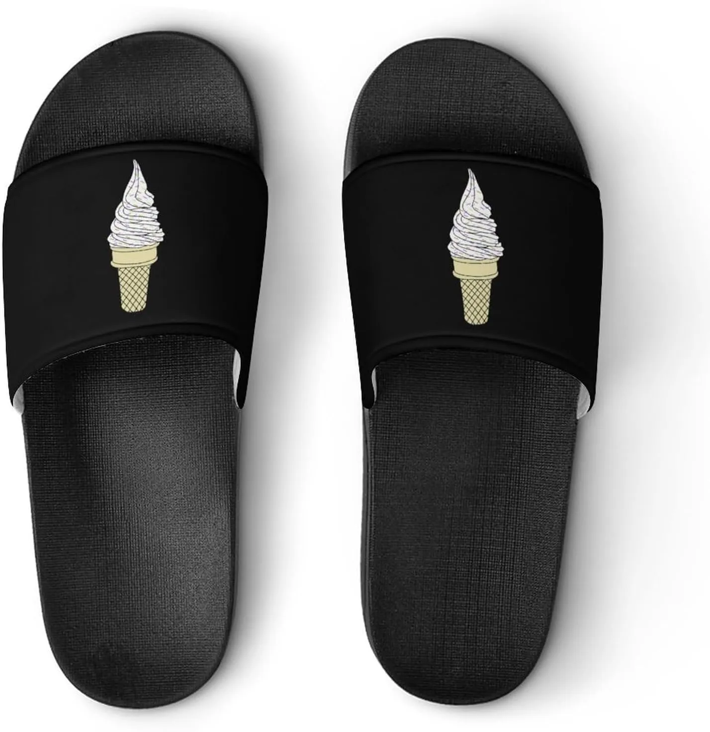 Ice Cream Cone House Slippers for Women Men Shower Slides Bathroom Sandals