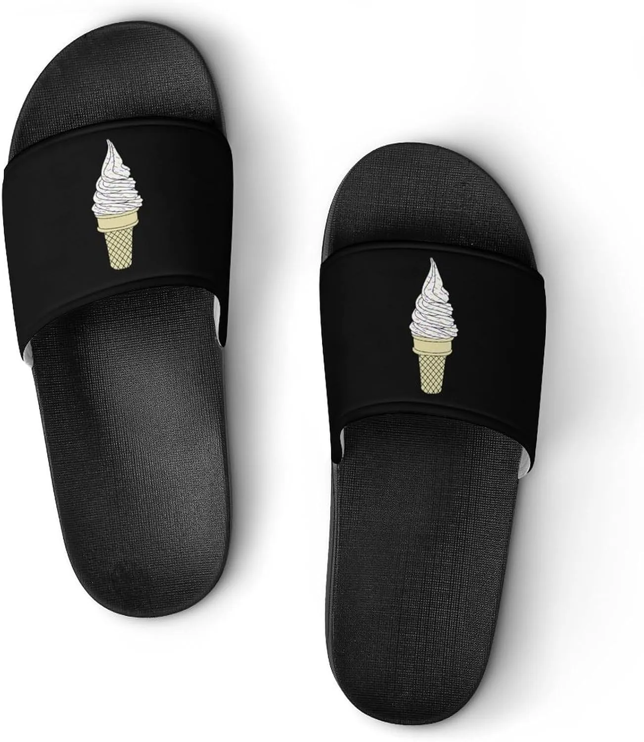 Ice Cream Cone House Slippers for Women Men Shower Slides Bathroom Sandals