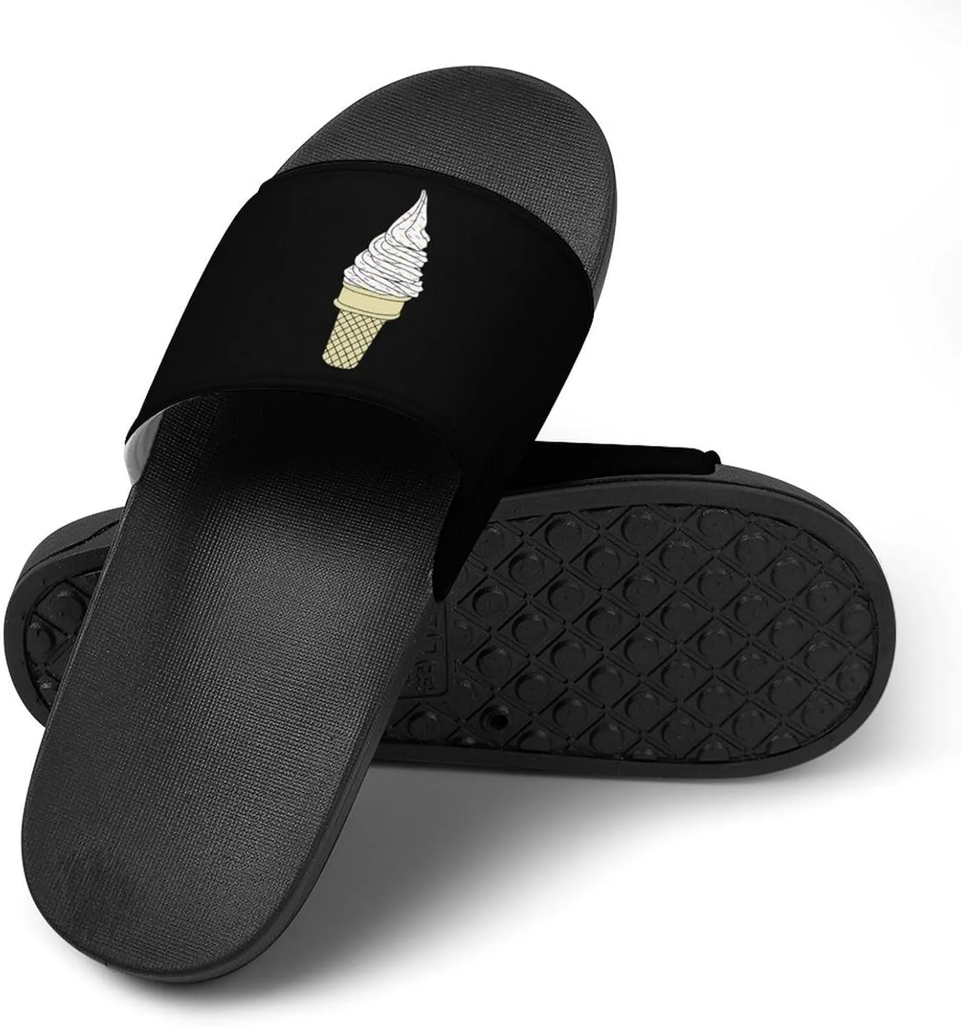 Ice Cream Cone House Slippers for Women Men Shower Slides Bathroom Sandals