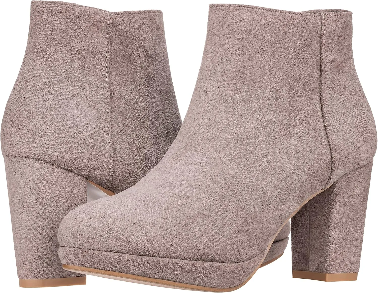 ILLUDE Women’s Ankle Bootie Side Zip Comfortable Block Heel Chunky Platform Ankle Boots