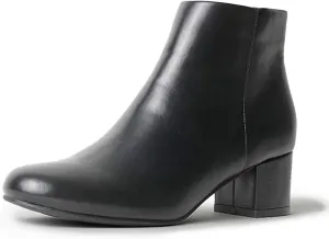 J. Adams Low Heel Zip Up Round Toe Ankle Bootie - Jody