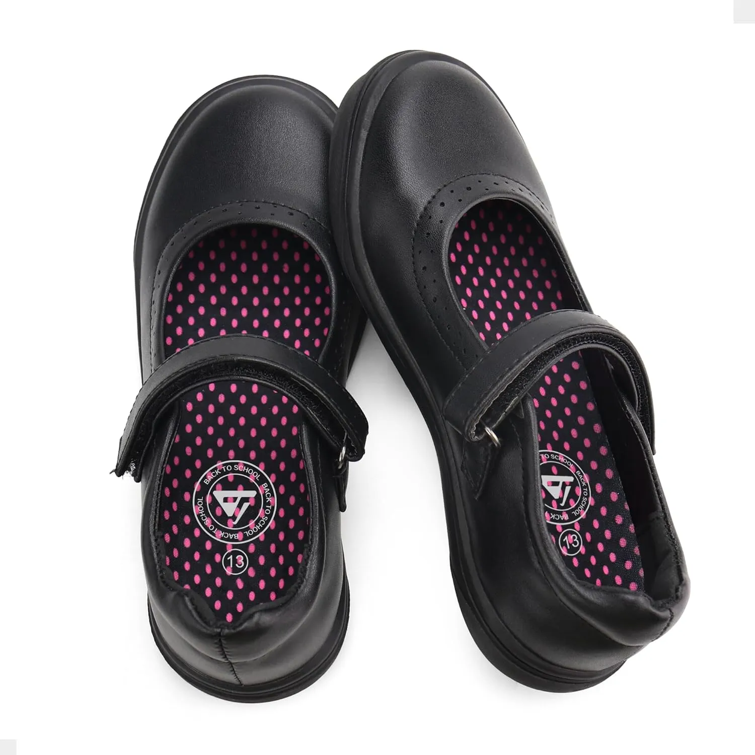 JABASIC Girls Mary Jane Flats School Uniform Dress Shoes