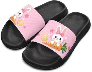 Jeiento Cartoon Slides for Kids Non-Slip Summer Slippers Lightweight Children Sandals for Beach, Pool, Shower,Rabbit Holiday Shoes