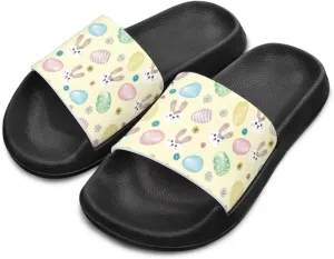Jeiento Cartoon Slides for Kids Non-Slip Summer Slippers Lightweight Children Sandals for Beach, Pool, Shower,Rabbit Holiday Shoes