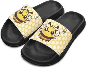 Jeiento Kids Slides for Boy Girl Soft Comfort Children Home Shoes Non-Slip Novelty Open Toe Sandal Youth Shower Shoes