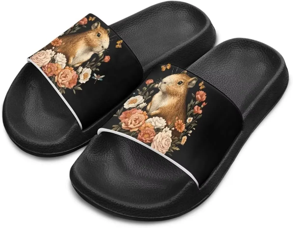 Jeiento Unisex Children Sandals Thick Sole Comfort Footed Casual Slide Open Toe Flat Sandals for Beach,Pool,Bathroom