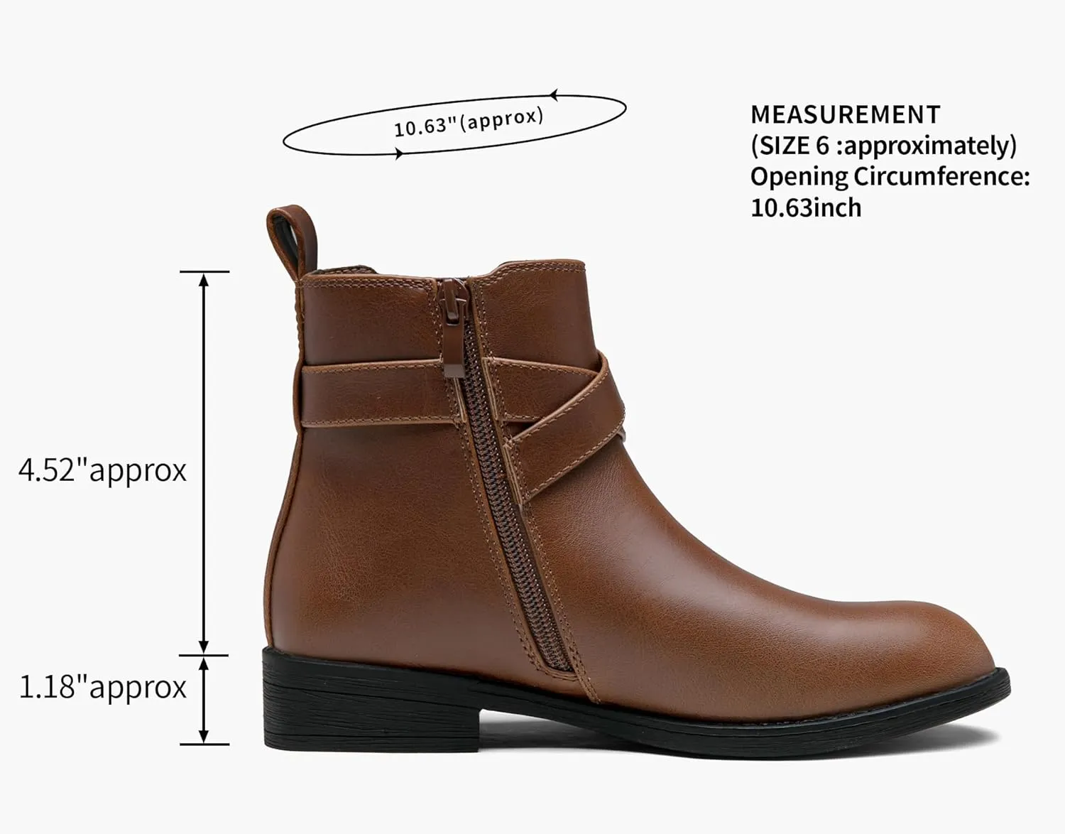 Jeossy Women's 9008 Ankle Boots Zipper Casual Fall Short Booties for Women