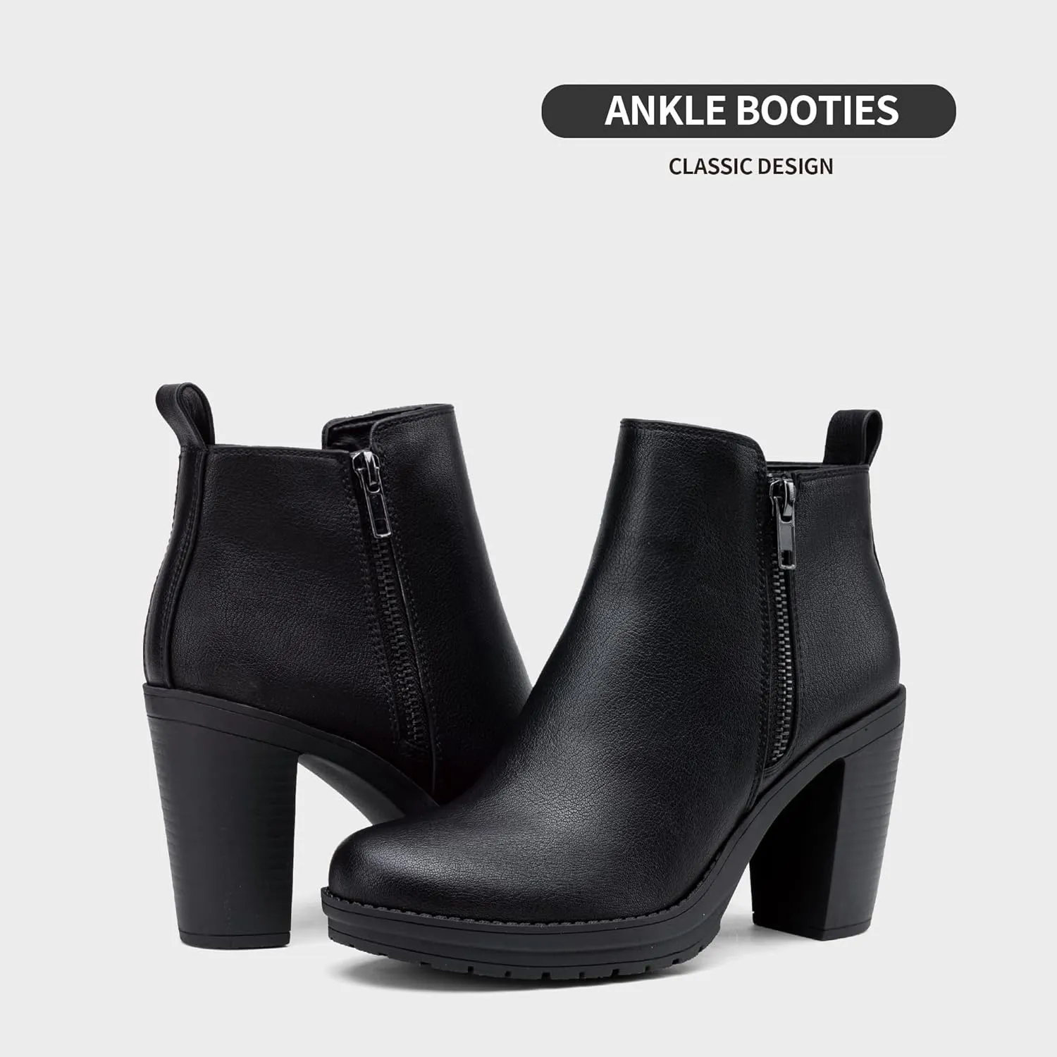 Jeossy Women's 9676 Ankle Booties Platform Chunky Heel Boots