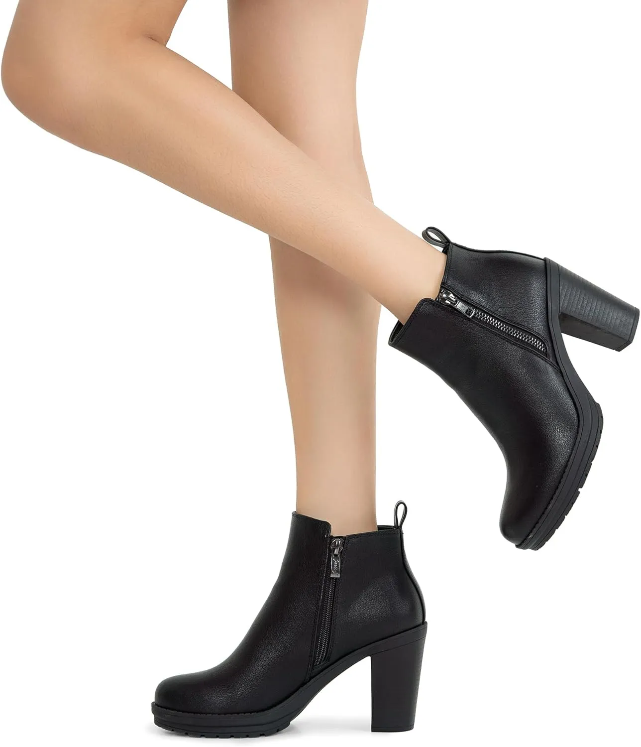 Jeossy Women's 9676 Ankle Booties Platform Chunky Heel Boots