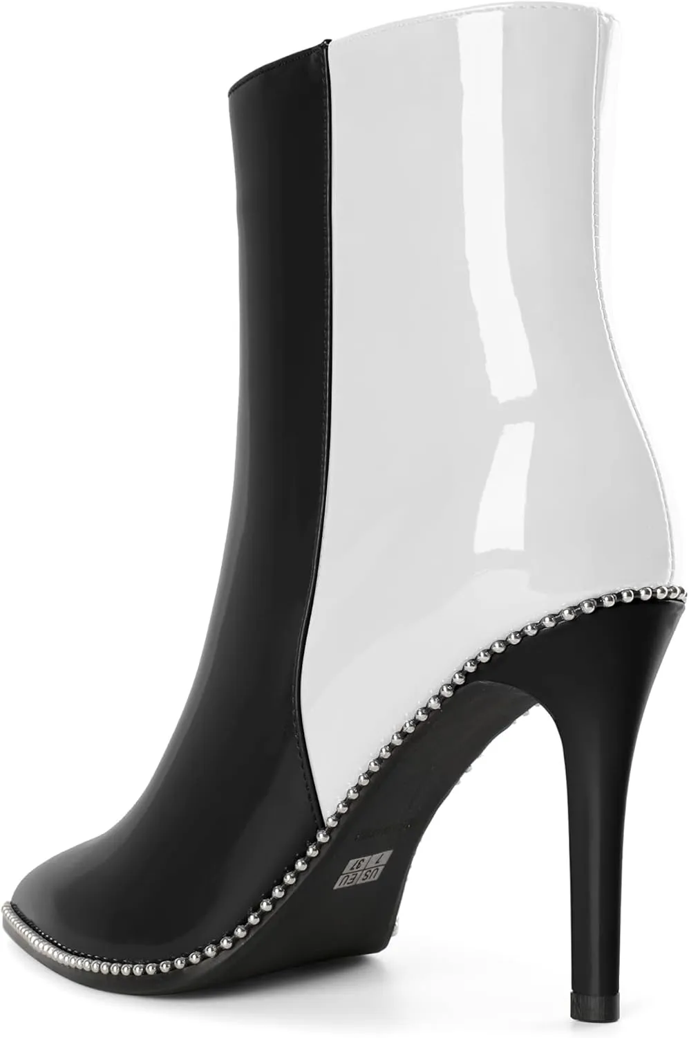 Joseywade Ankle Boots High Heel Boots Women Pointed Toe Stiletto Thin Slim Heel Booties Side Zipper Beaded Short Boots Shoes