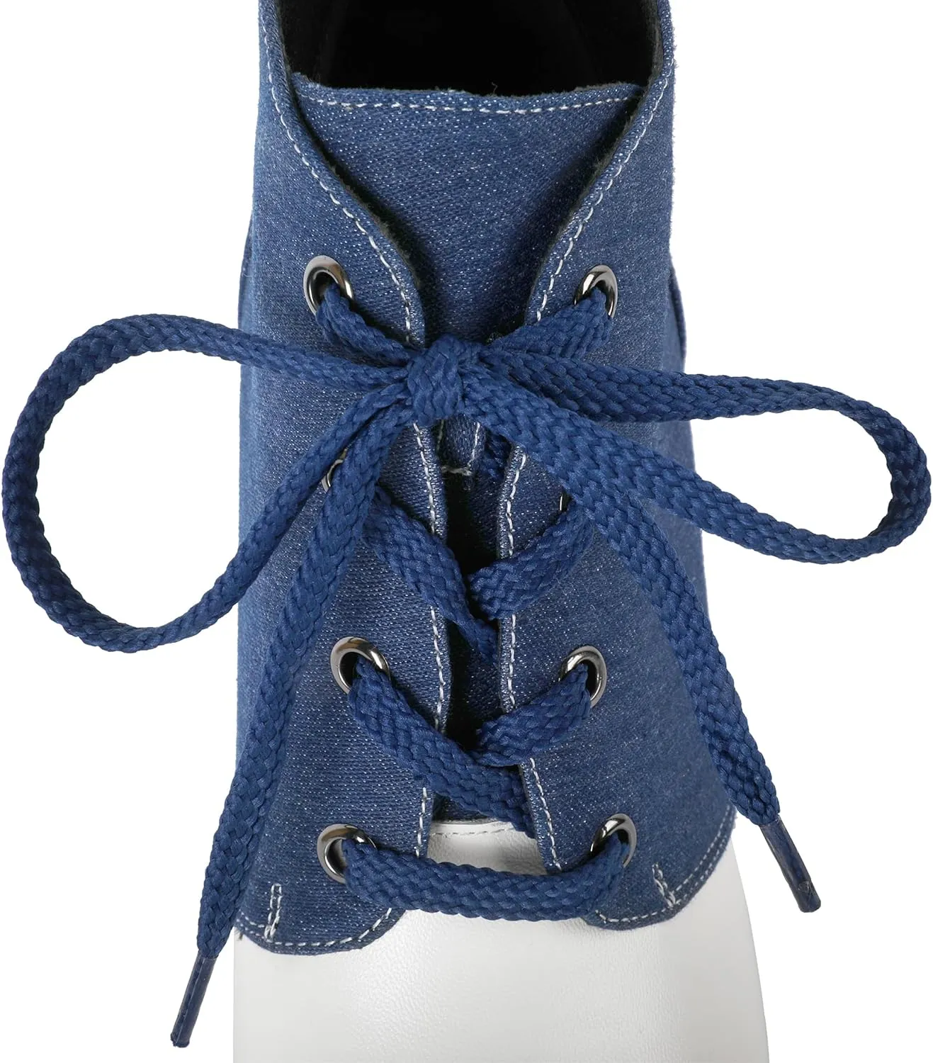 Joseywade Wedge Heels Ankle Boots for Women Platform Boots Round Toe Short Booties Lace-up 4 Inch