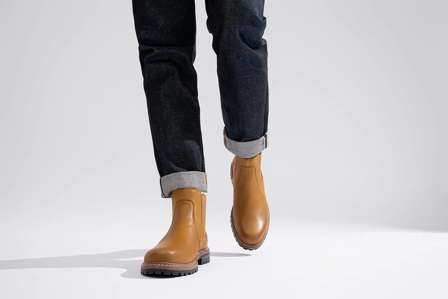 Jousen Chelsea Boots Men Lightweight Mens Boots Classic Slip On Boots Casual Boots for Men