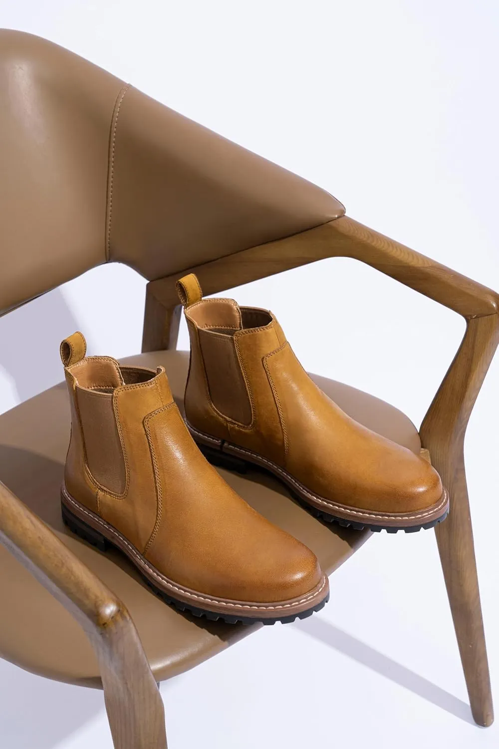Jousen Chelsea Boots Men Lightweight Mens Boots Classic Slip On Boots Casual Boots for Men