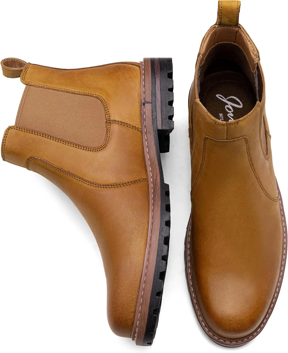 Jousen Chelsea Boots Men Lightweight Mens Boots Classic Slip On Boots Casual Boots for Men