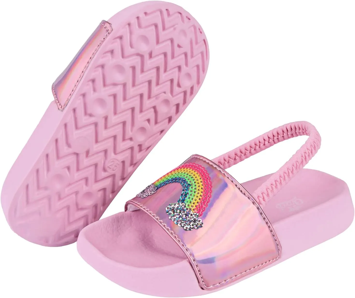 Kids Flip Flops Sandals Toddler Boys Girls Sequin Slides Shower Beach Pool Shoes Slip on Summer Slippers with Back Strap