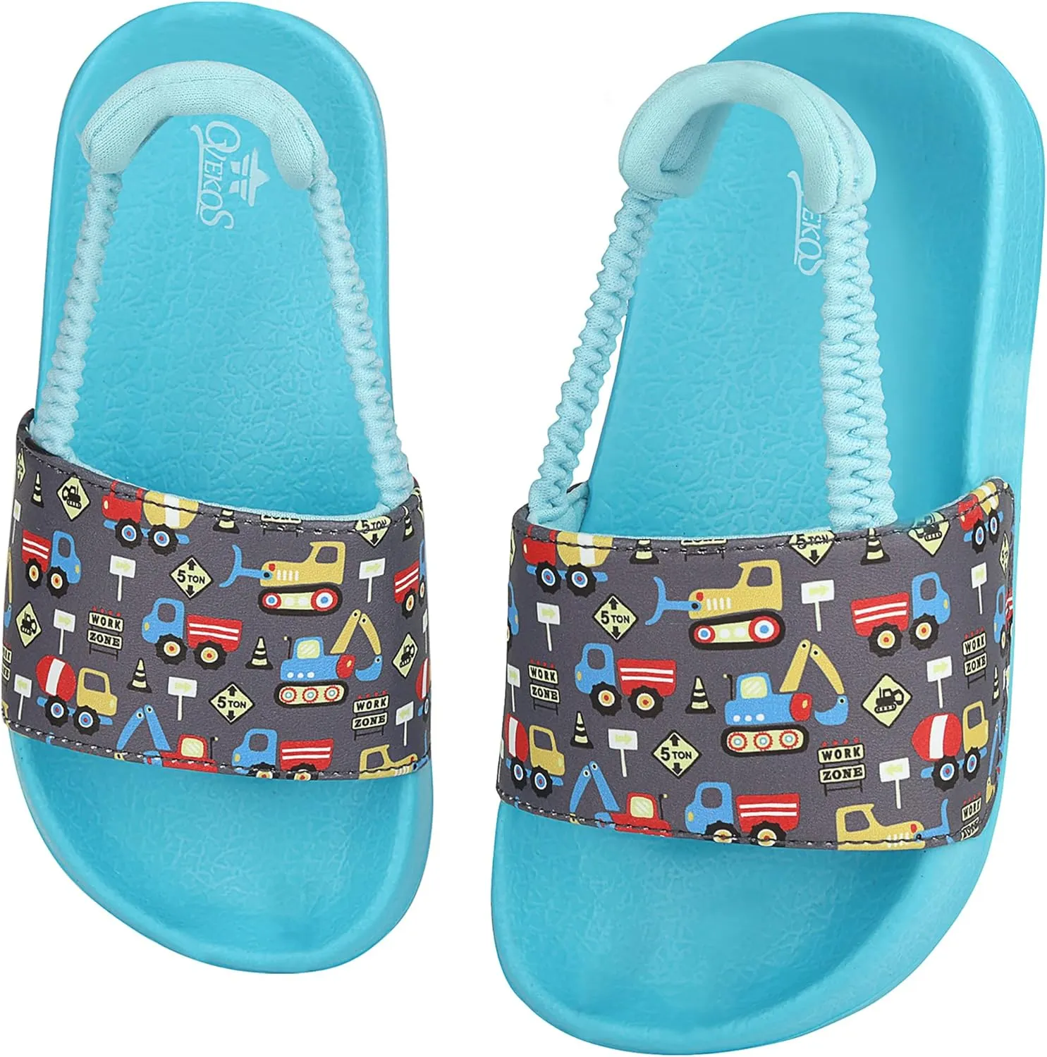 Kids Flip Flops Sandals Toddler Boys Girls Sequin Slides Shower Beach Pool Shoes Slip on Summer Slippers with Back Strap