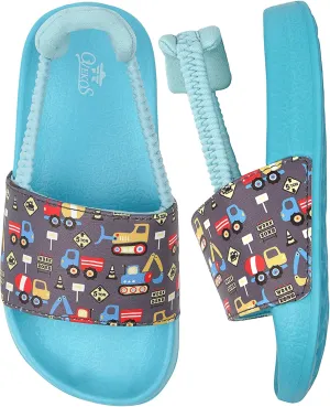 Kids Flip Flops Sandals Toddler Boys Girls Sequin Slides Shower Beach Pool Shoes Slip on Summer Slippers with Back Strap