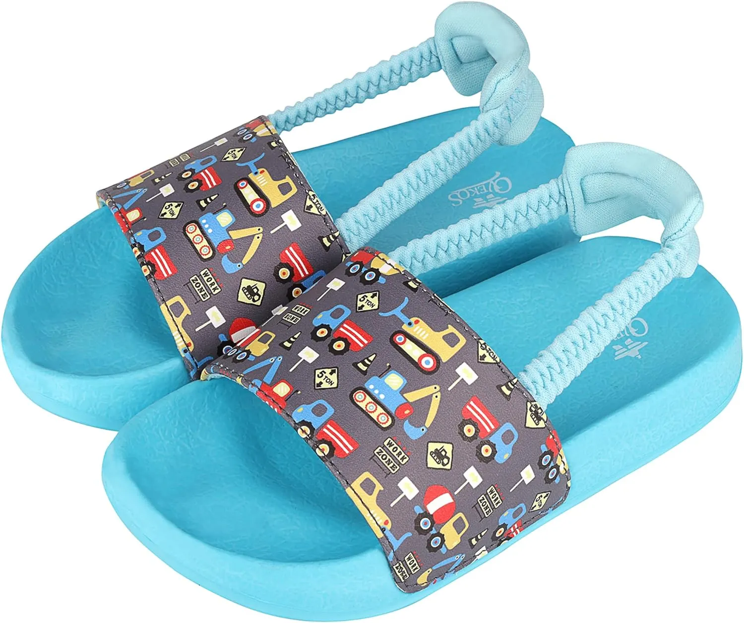 Kids Flip Flops Sandals Toddler Boys Girls Sequin Slides Shower Beach Pool Shoes Slip on Summer Slippers with Back Strap