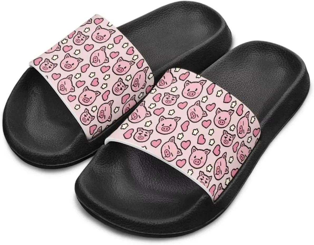 Kids Slides Boys Girls Shower Slippers Slip on Slide Sandals Non-slip Summer Beach Pool Shoes