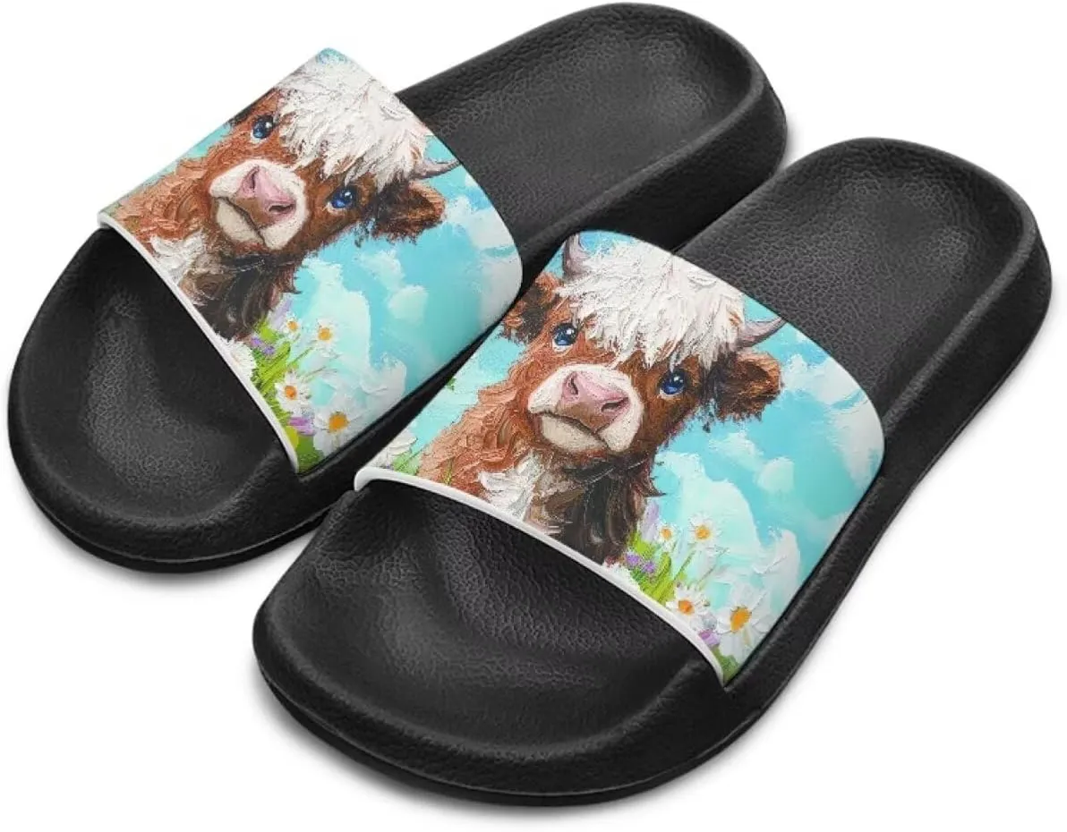Kids Slides Boys Shower Slippers Slip Anti-Skid Home Bath Slippers Non-slip Cute Summer Beach Pool Shoes Toddler