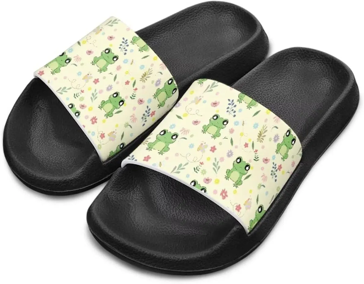 Kids Slides Boys Shower Slippers Slip Anti-Skid Home Bath Slippers Non-slip Cute Summer Beach Pool Shoes Toddler