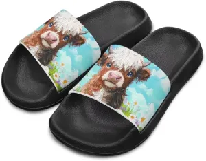 Kids Slides Boys Shower Slippers Slip Anti-Skid Home Bath Slippers Non-slip Cute Summer Beach Pool Shoes Toddler
