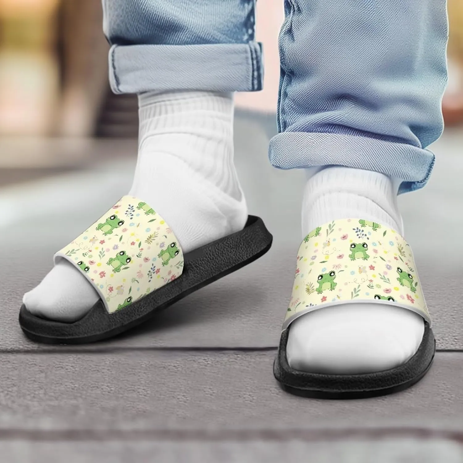 Kids Slides Boys Shower Slippers Slip Anti-Skid Home Bath Slippers Non-slip Cute Summer Beach Pool Shoes Toddler