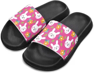 Kids Slides Girls Boys Toddlers Shower Slippers Cute Cartoon Open Toe Sandals Cushioned Thick Sole Beach Pool Shoes