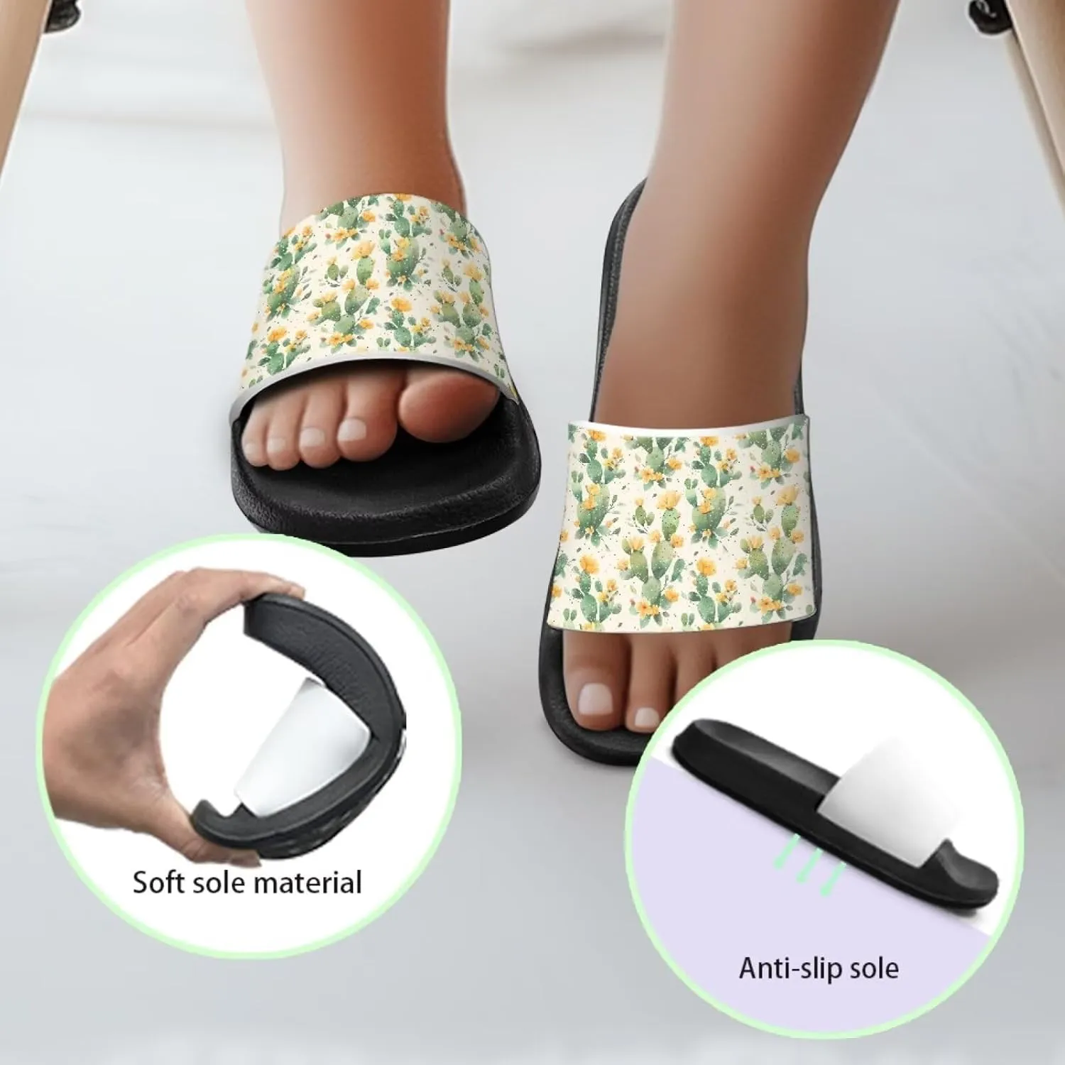 Kids Slides Toddler Boys Girls Shower Slippers Boys Girls Flip Flops Beach Pool Home Sandals