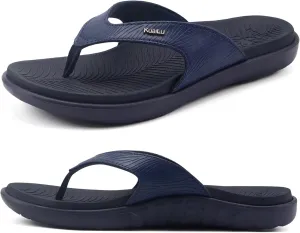KuaiLu Flip Flops For Women Ladies Orthotic Yoga Mat Cushion Sandals Dressy Womans Lightweight Summer Slip On Beach Thong Sandles with Comfortable Arch Support (US Size 5-12)