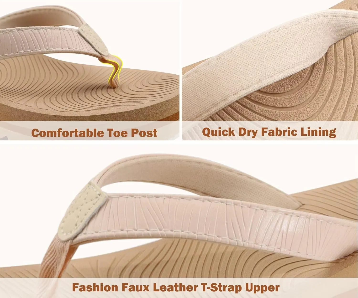 KuaiLu Women’s Flip Flops Ladies Yoga Mat Platform Thong Sandals Dressy Womans Lightweight Summer Slip On Beach Flip Flop Sandles, Soft Cushion Footbed, Arch Support