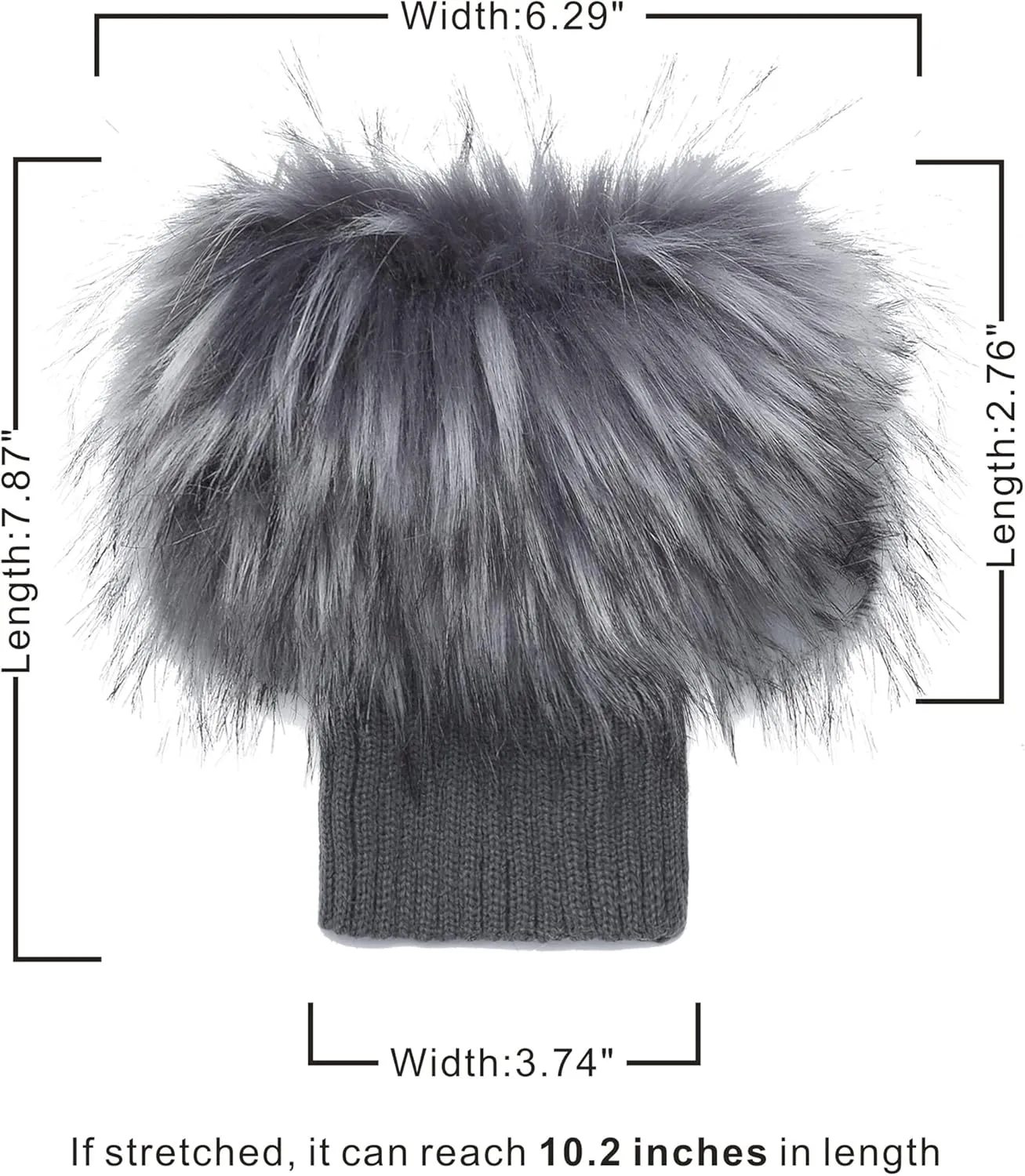 LA CARRIE Women Faux Fur Plush Leg Warmers Short Furry Fuzzy Leg Cuffs Girls Winter Knitted Boot