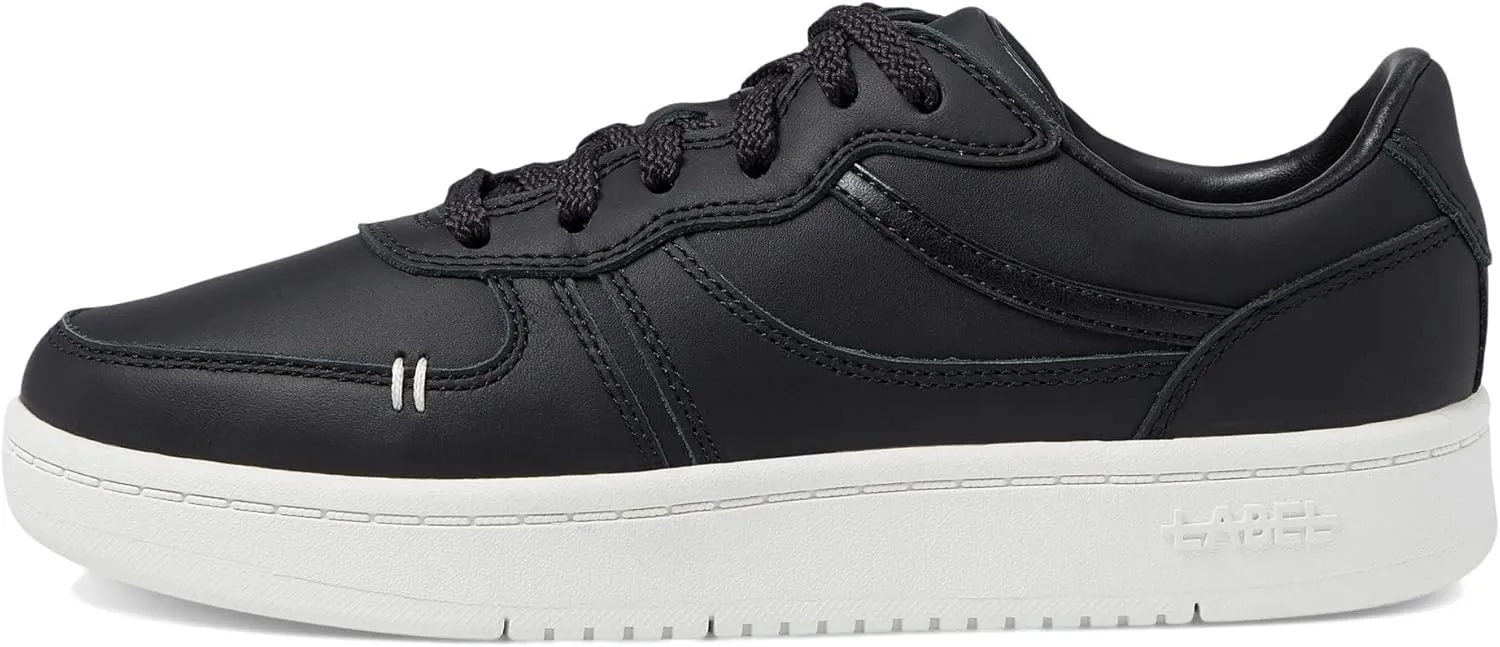 LABEL™ Go-to Low Lace-up Women's Sneakers – Leather & Textile Construction – Round Toe – Flat Silhouette