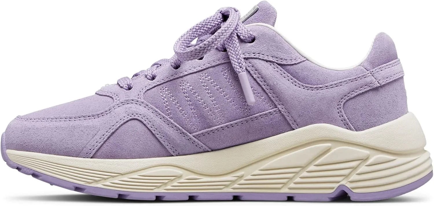 LABEL™ Go-to Low Lace-up Women's Sneakers – Suede & Leather Fabric – EVA Footbed – Lace Over Tongue Closure