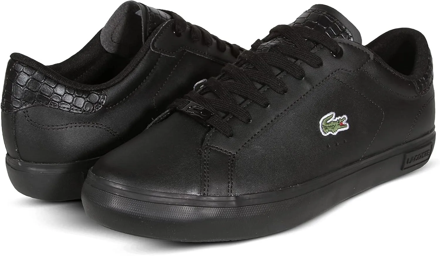 Lacoste Men's Powercourt 2.0 Leather Heel Pop Sneaker