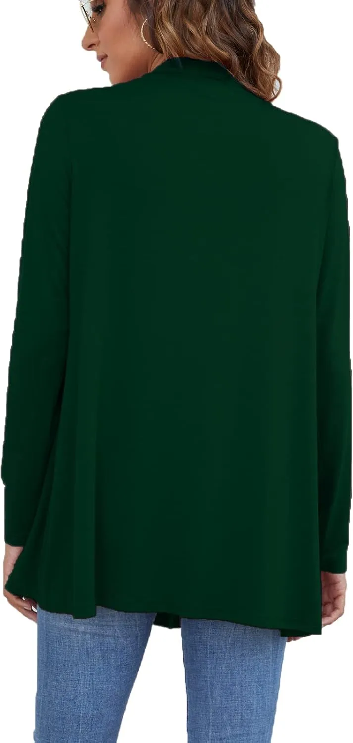 Ladlop Women's Lightweight Open Front Cardigans Long Sleeve Casual Soft Drape Fall Cardigan