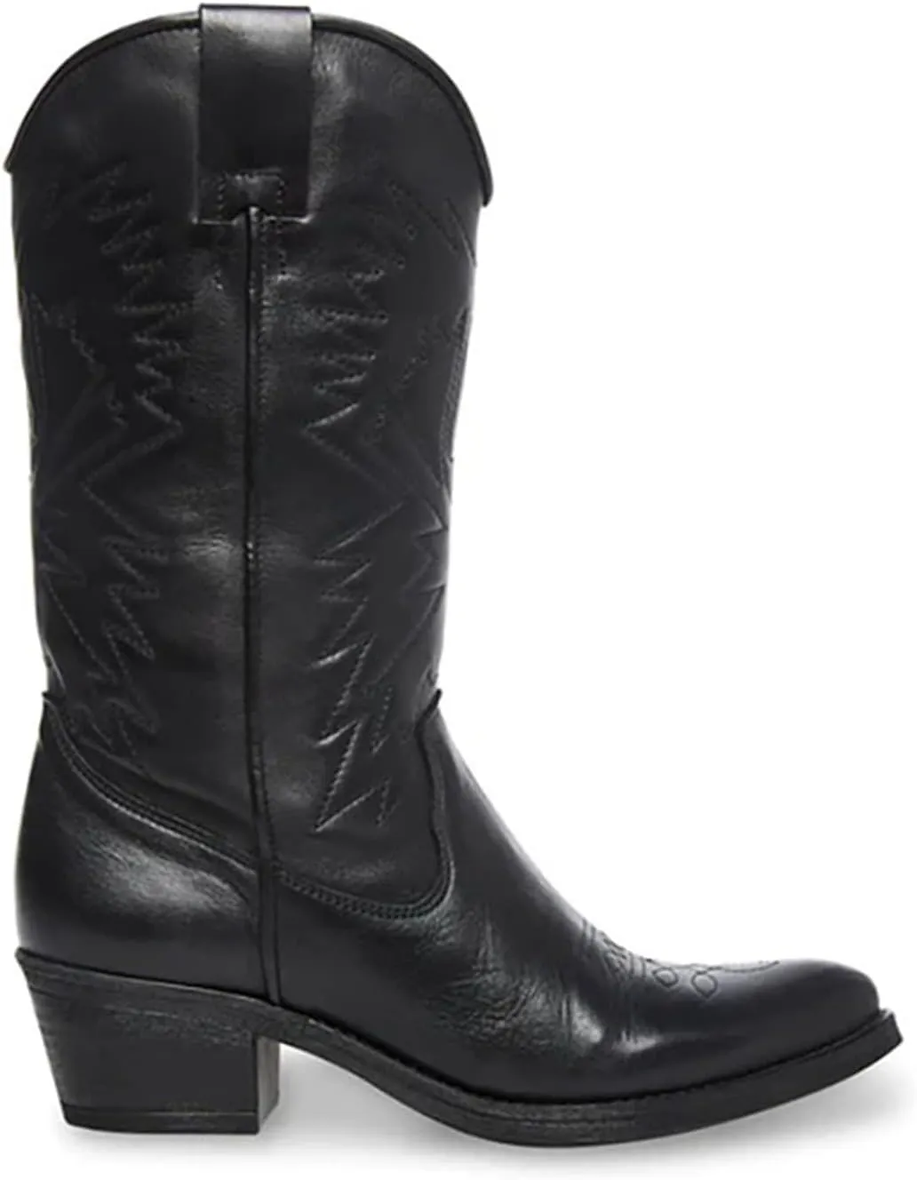 Ladmiple Cowboy Boots For Women Mid Calf Wide Width Western Cowgirl Boots Pointy Toe Fashion Embroidered Boot Pull-On