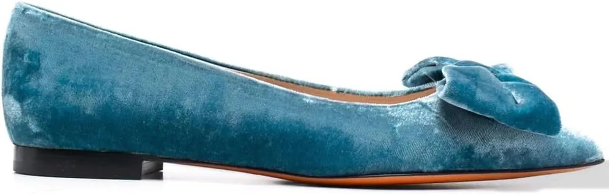 LEHOOR Women Bow Flats Pointed Toe Slip-on Flats Comfortable Velvet Ballet Flats 0.5 Inch Flat Heel Shoes Closed-Toe Dress Flats Cute Casual Drive Flats Office Ladies Work Daily Party Club 4-11 M US