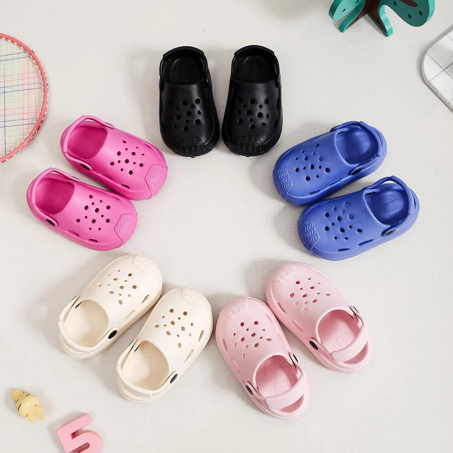 Little Kids Clogs Toddler Girls Boys Sandals Cute Garden Clogs Water Shoes Slip on Beach Pool Slides Slippers