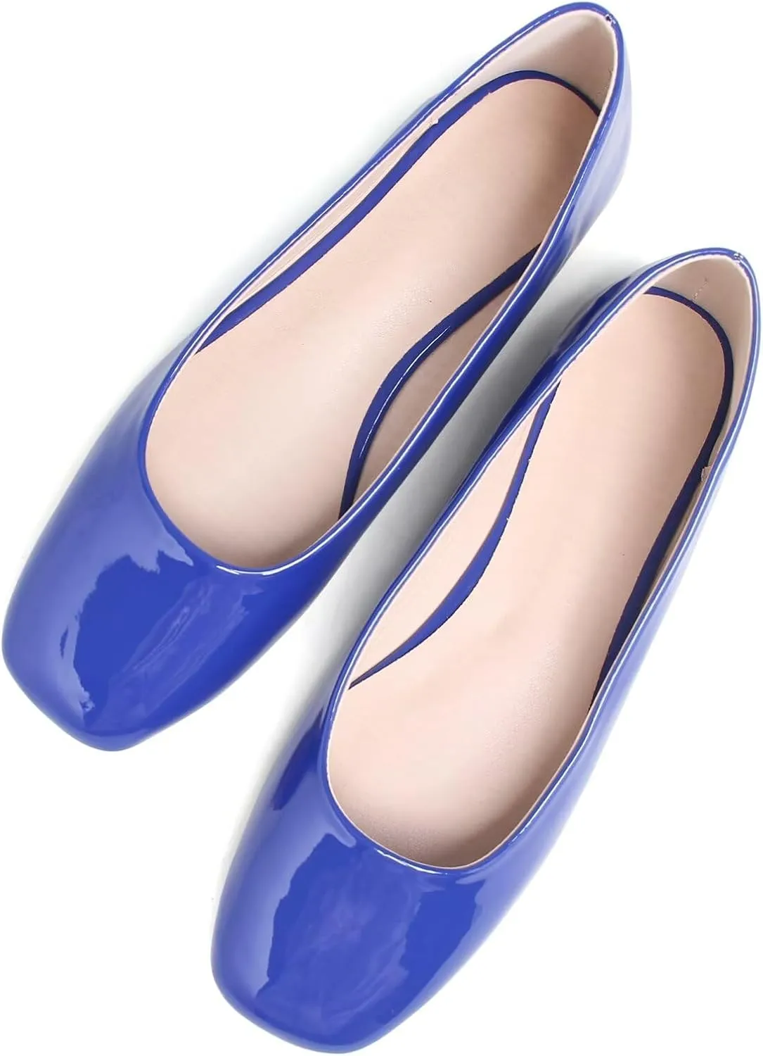 LUXINYU Flats for Women Classic Pointed Toe Slip-On Ballet Flats Soft Pu Leather Dress Shoes Comfortable Loafers Lightweight