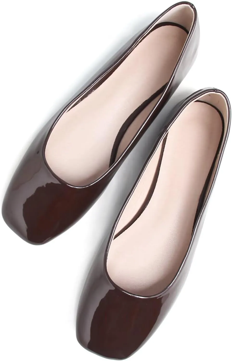 LUXINYU Flats for Women Classic Pointed Toe Slip-On Ballet Flats Soft Pu Leather Dress Shoes Comfortable Loafers Lightweight