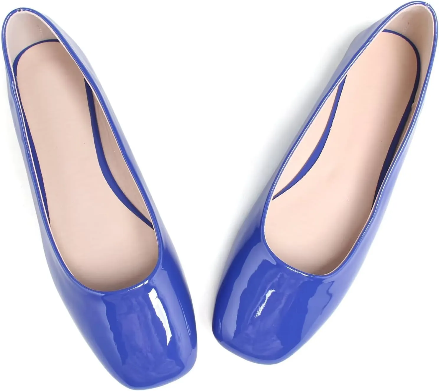 LUXINYU Flats for Women Classic Pointed Toe Slip-On Ballet Flats Soft Pu Leather Dress Shoes Comfortable Loafers Lightweight