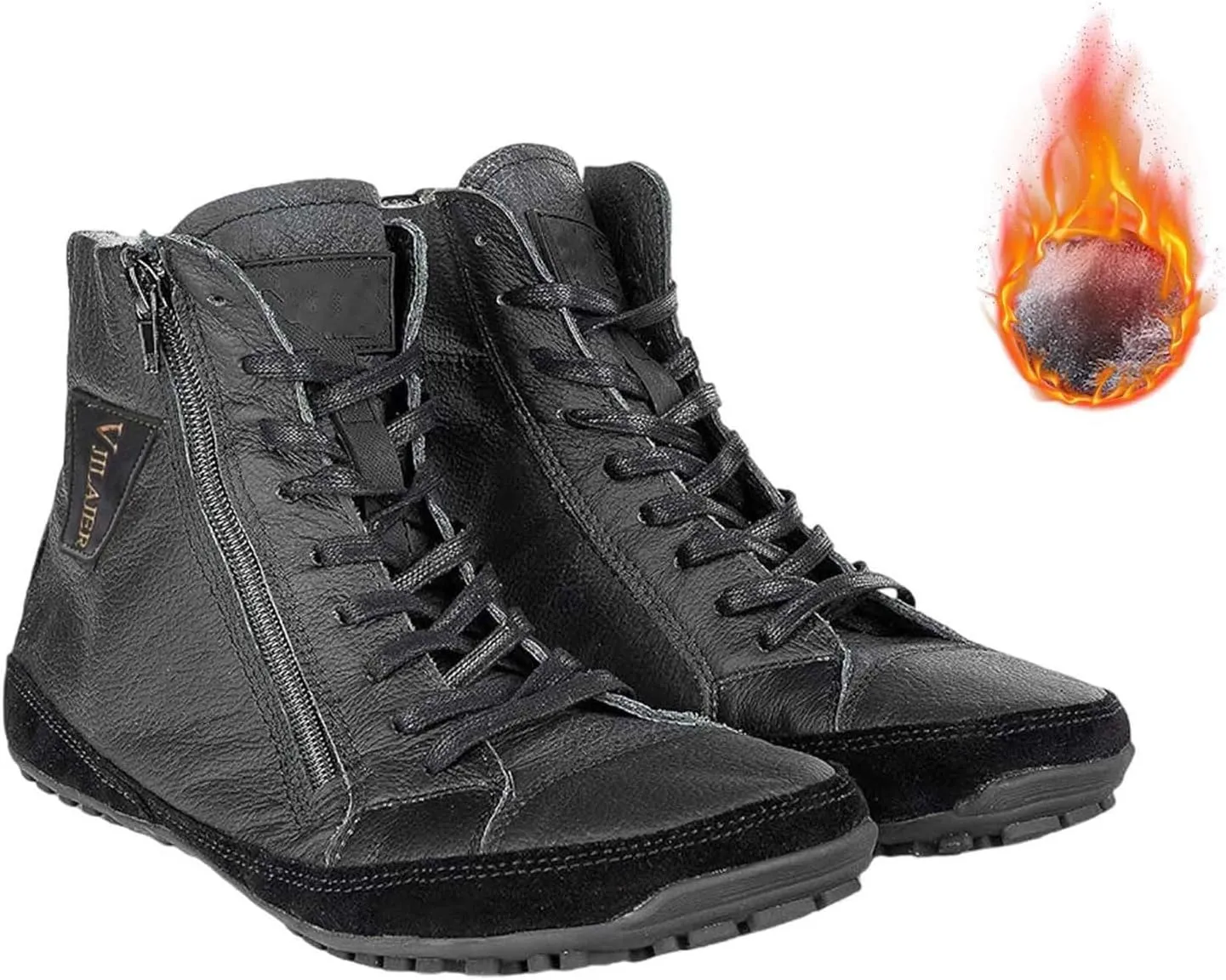 Magic Shoes Alaskan Mens, Barefoot Winter Boots Women, Non-Slip Hiking Footwear With Fleece Lined, Comfort Warm Work Boots Grounded Shoes Zero Drop Booties for Walking Fishing Trekking