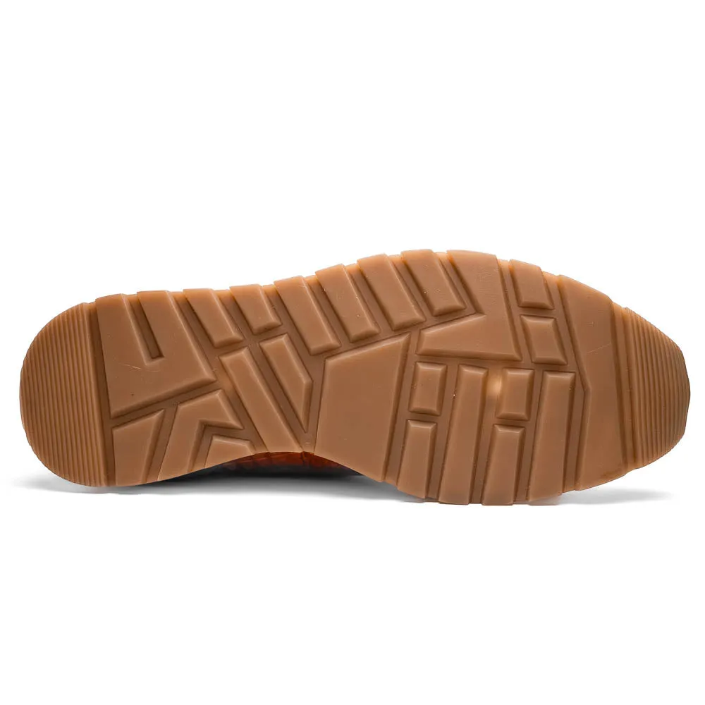 Marco Di Milano Alonzo Cognac All Over Caiman Crocodile Sneakers