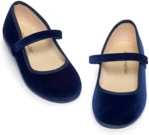 Mary Jane Shoes for Girls – Classic & Comfortable Dress Shoes for Toddlers & Kids – Perfect Flats for School, Play, and Special Occasions (Velvet)
