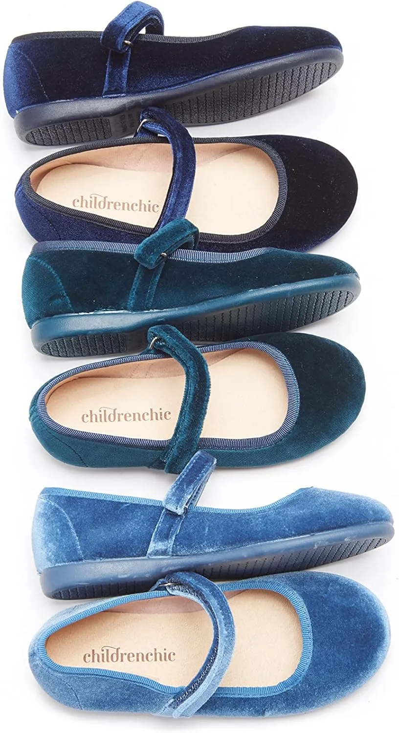 Mary Jane Shoes for Girls – Classic & Comfortable Dress Shoes for Toddlers & Kids – Perfect Flats for School, Play, and Special Occasions (Velvet)