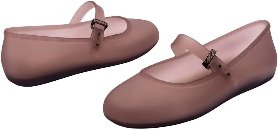 Melissa Soft Ballerina Collection - Seasonless Flats for Women - Classic Ballet Style with Adjustable Strap - Light-as-Air PVC Construction - Soft Foam Insole - Bubblegum Scent